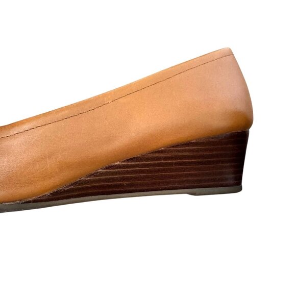 Cole Haan Malta Slip-On Wedge Leather Shoes | Size 9.5 | Pecan | Worn Once - Picture 4 of 9